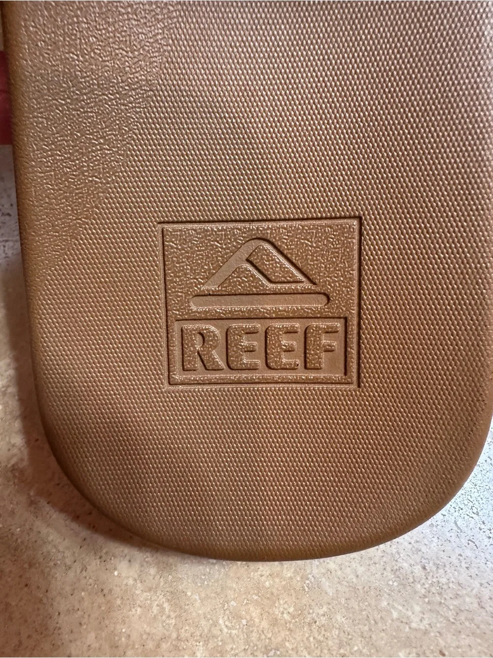 Reef Brown Footbed Slide Sandals with Tan Straps - Picture 5 of 6